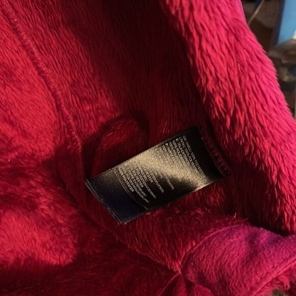 The North face osito oso furry teddy jacket purple magenta pink red large (L) - Picture 5 of 13